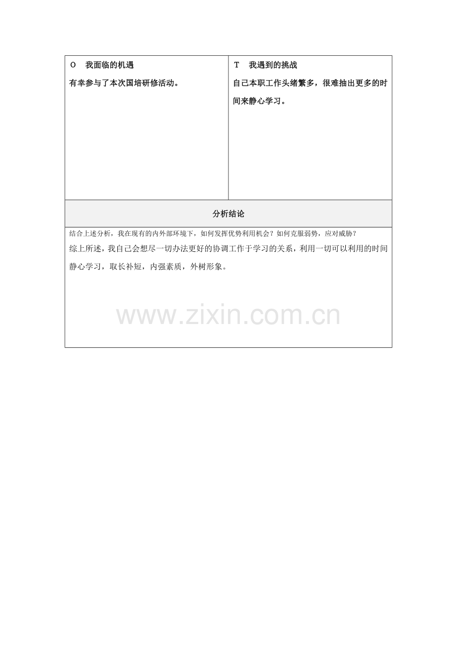 个人自我诊断SWOT分析表张建敏.doc_第2页