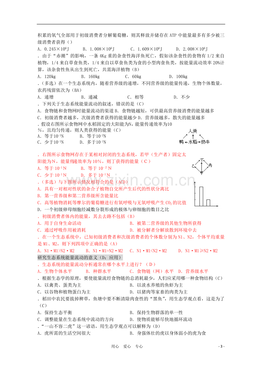 2012高三生物第一轮复习-8、生物与环境3-3生态系统的能量流动教案-新人教版.doc_第3页