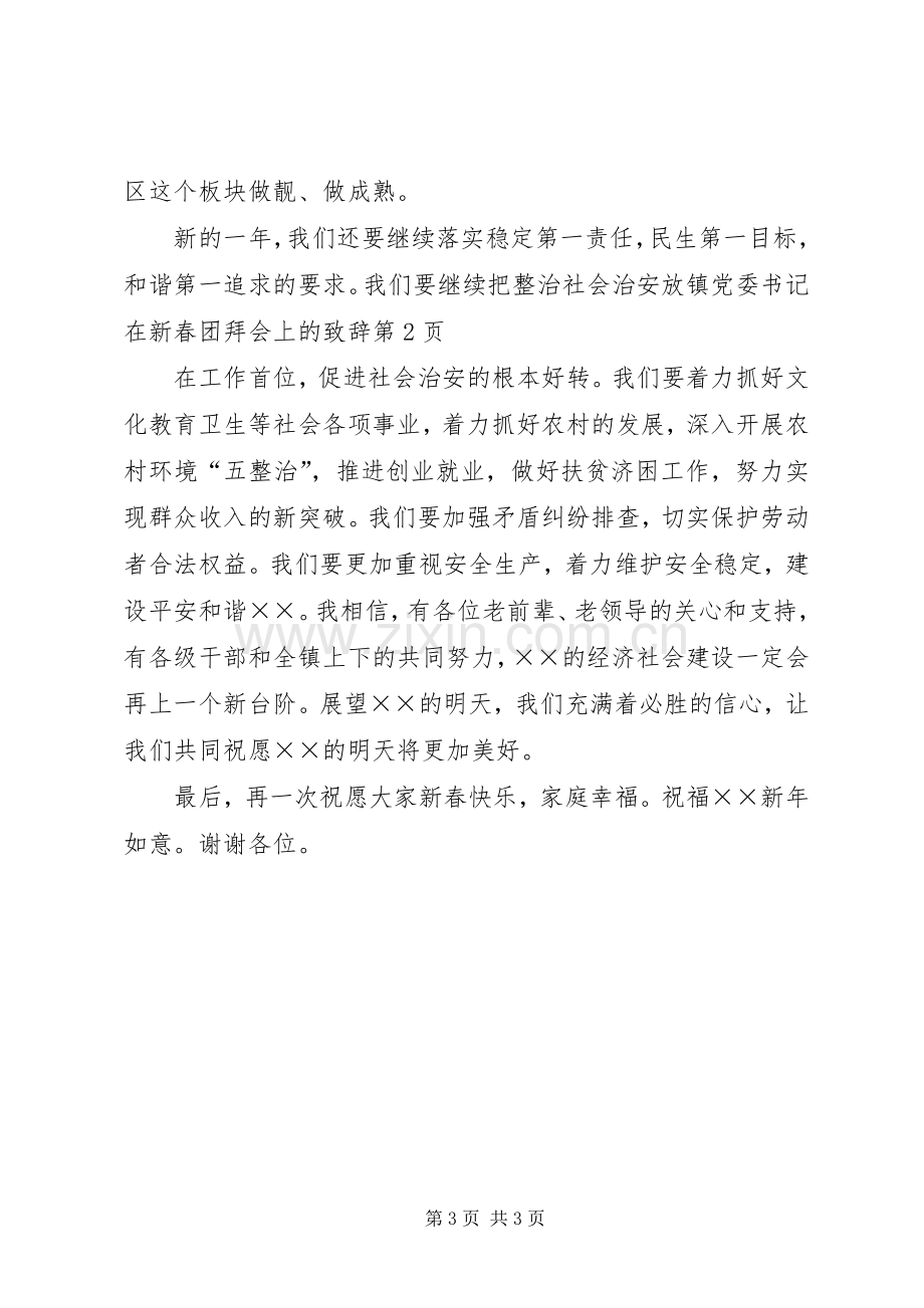 镇党委书记在新春团拜会上的致辞.docx_第3页