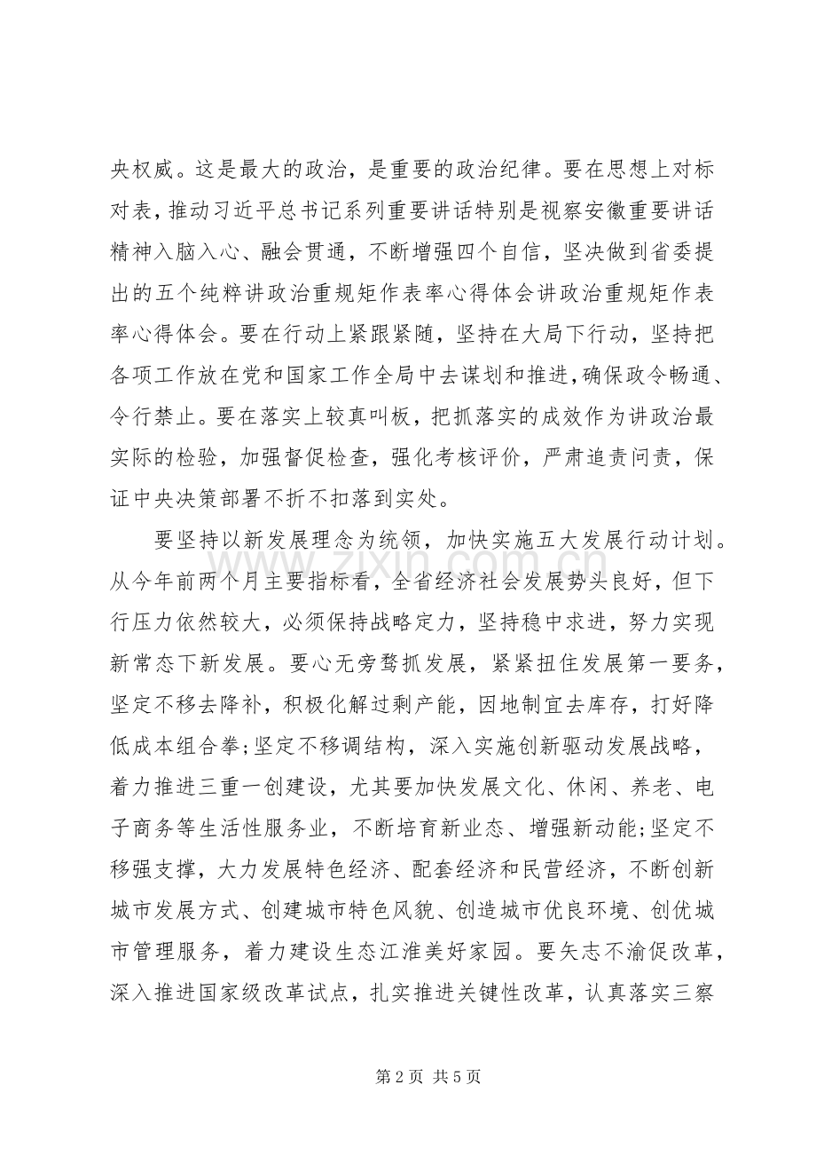 讲政治重规矩作表率（讲重作）心得体会.docx_第2页