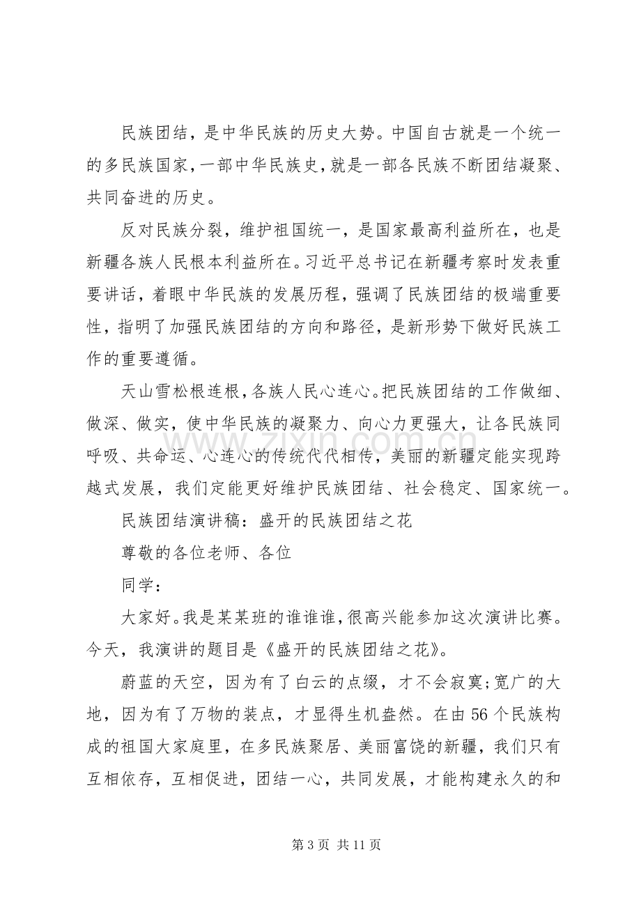 民族团结的优秀演讲稿.docx_第3页