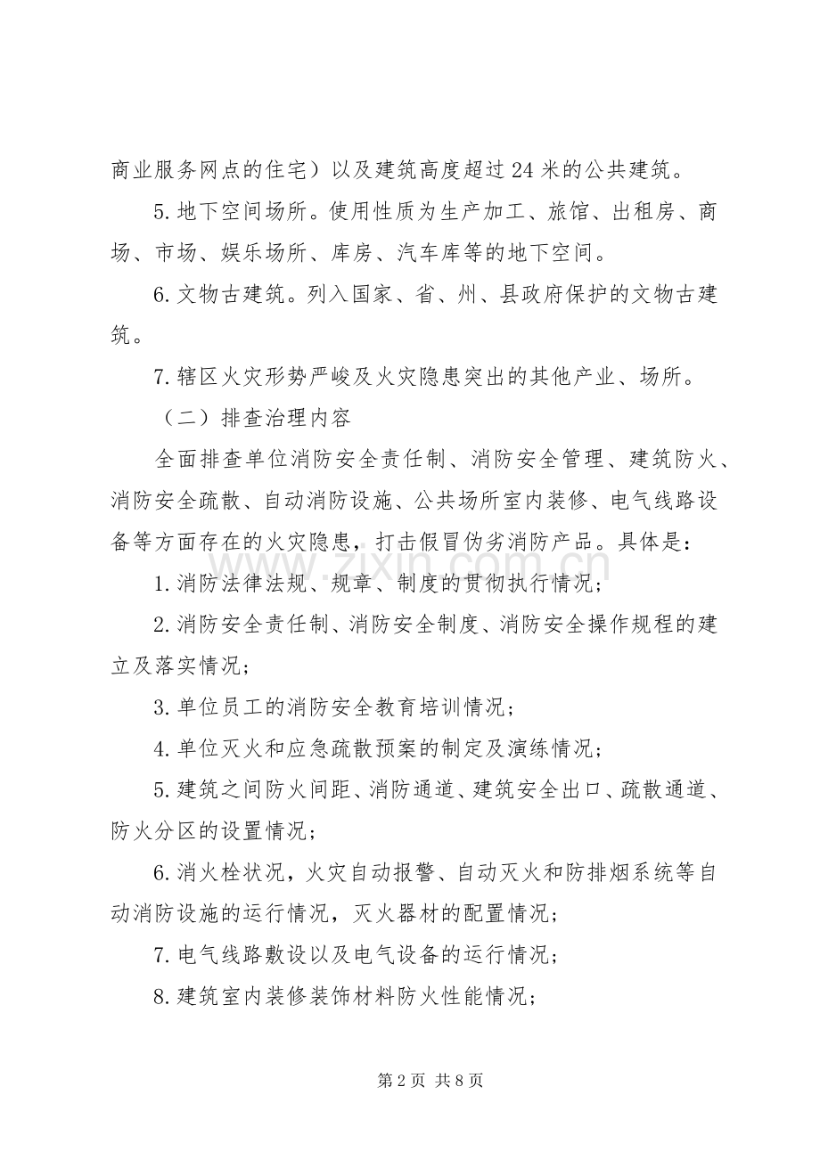 火灾隐患排查治理工作实施方案.docx_第2页