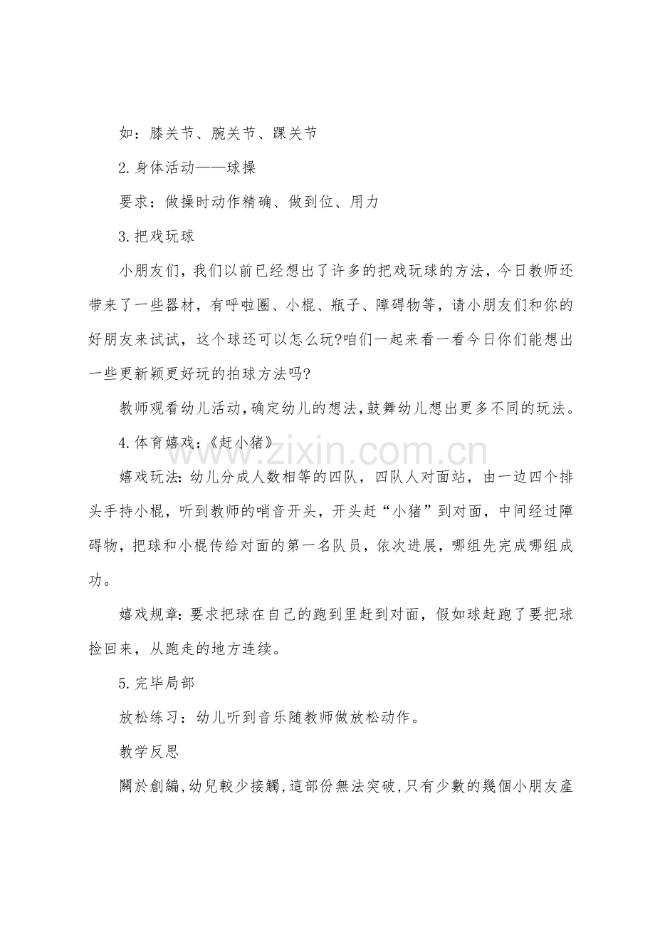 大班健康好玩的皮球教案反思.docx_第2页