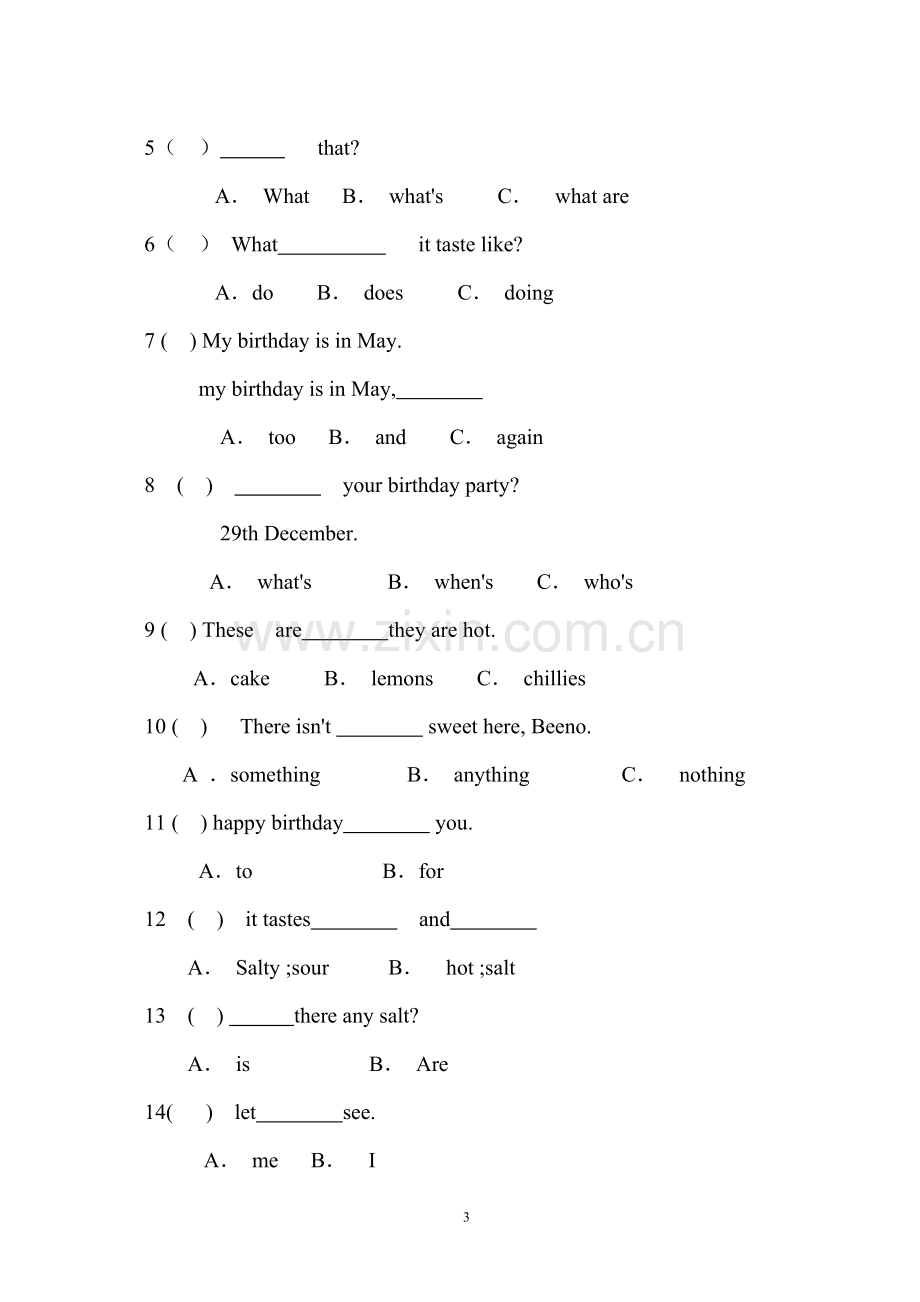 六年级英语第一次月考试题.doc_第3页