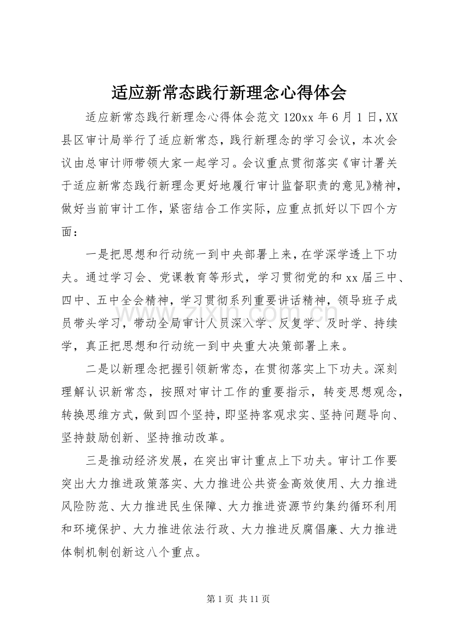 适应新常态践行新理念心得体会.docx_第1页