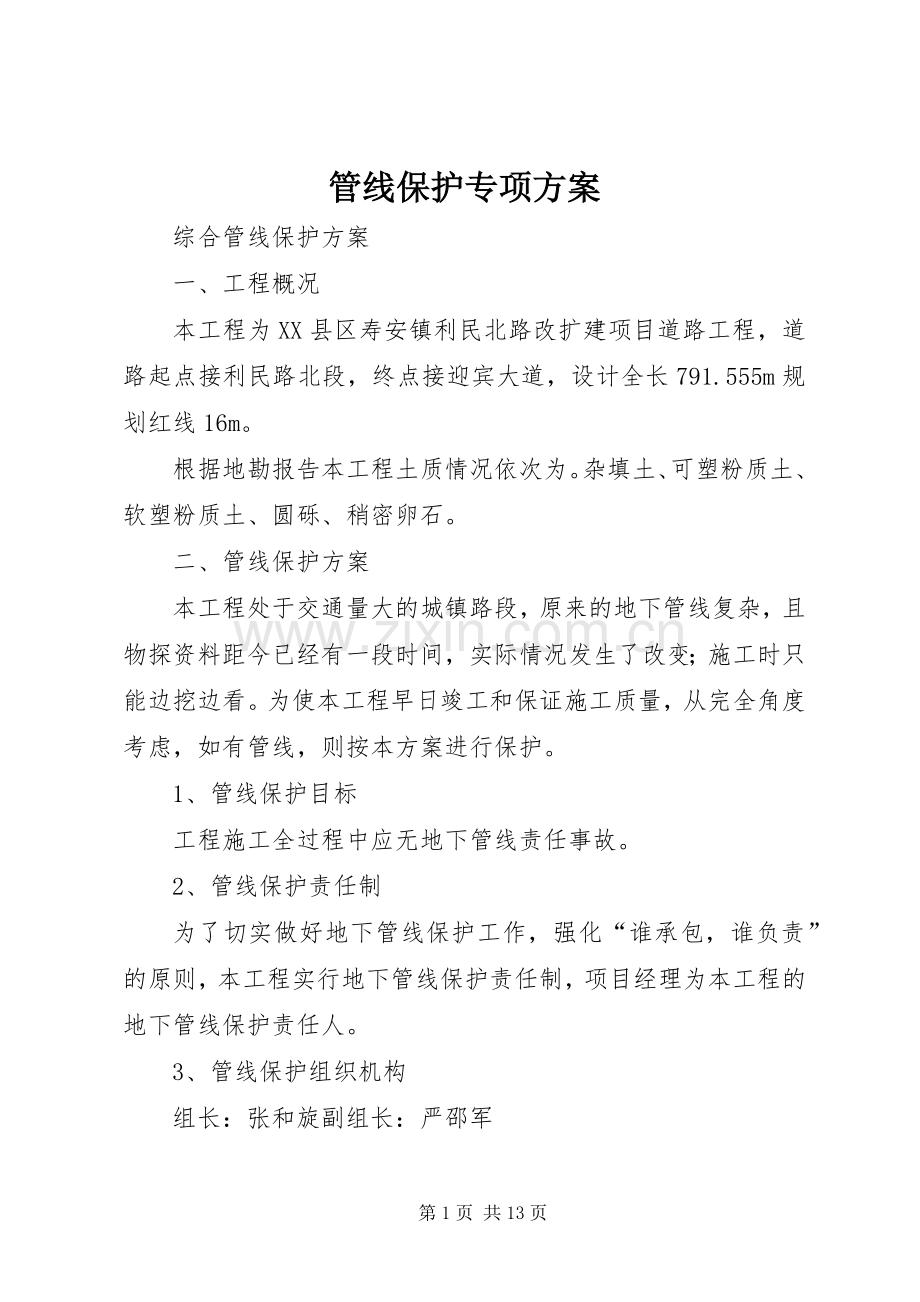 管线保护专项实施方案.docx_第1页