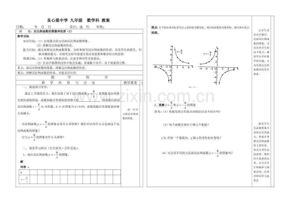 反比例函数的图象和性质(2).doc_第1页