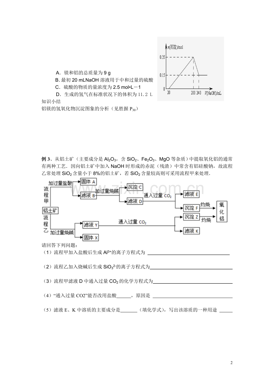 高三化学第一轮复习学案11(铝).doc_第2页