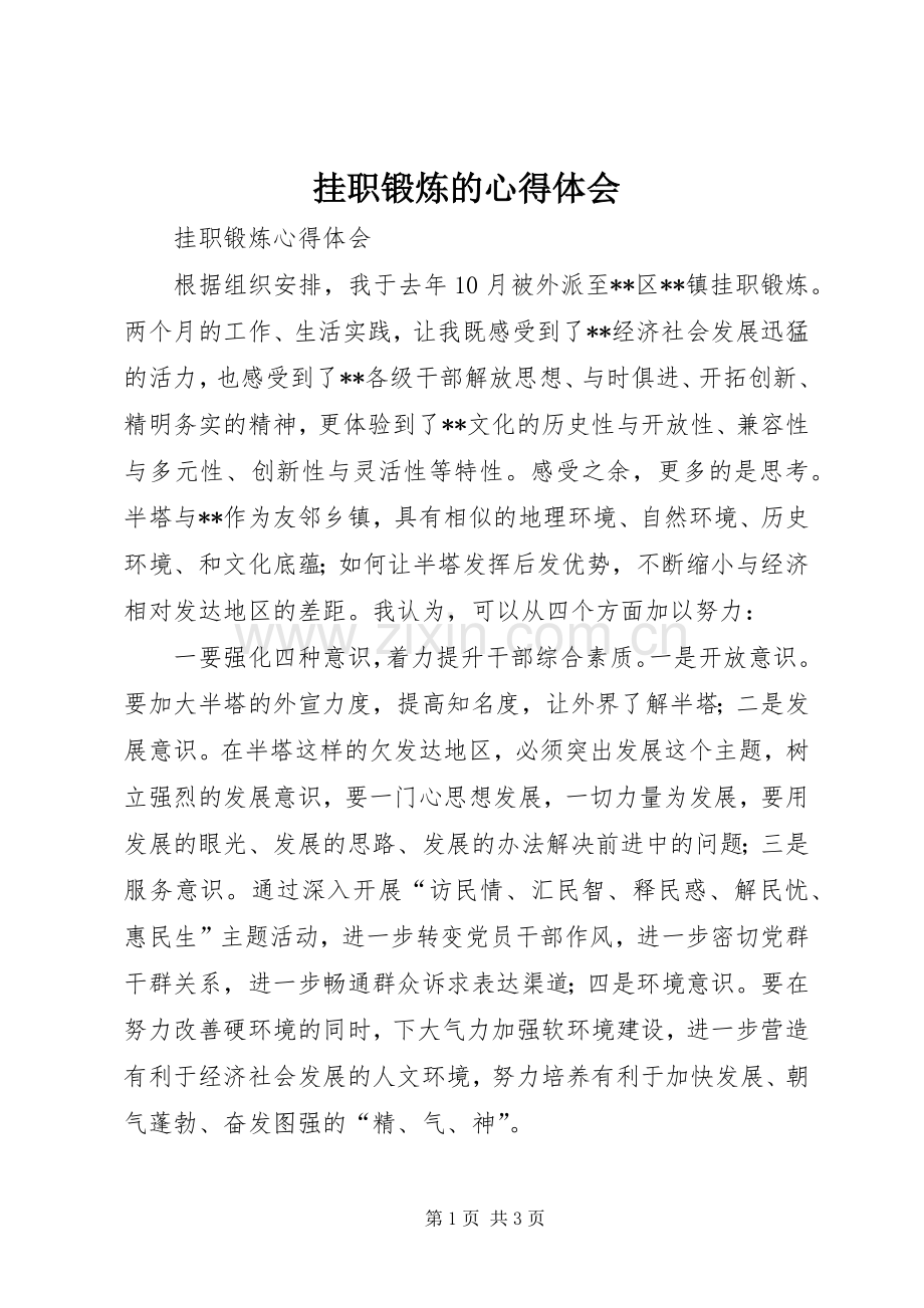 挂职锻炼的心得体会.docx_第1页