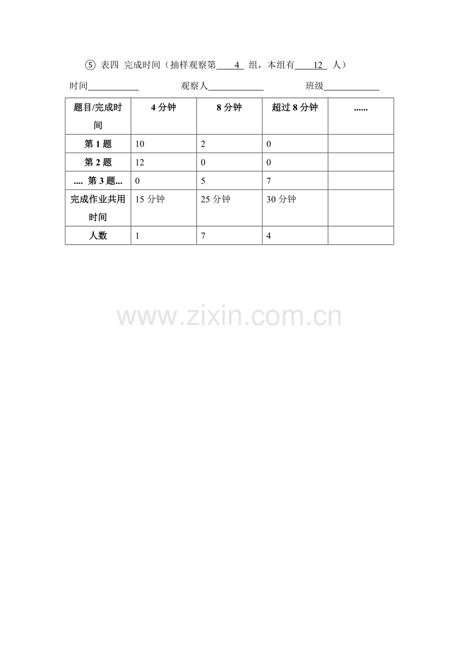 作业观察表-基于学情的有效作业研究.doc_第2页