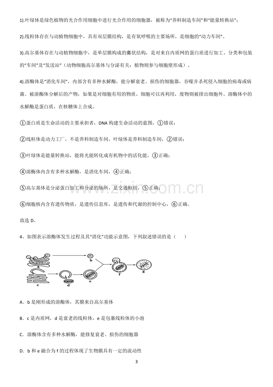 通用版高中生物必修一细胞的基本构成重难点归纳.pdf_第3页