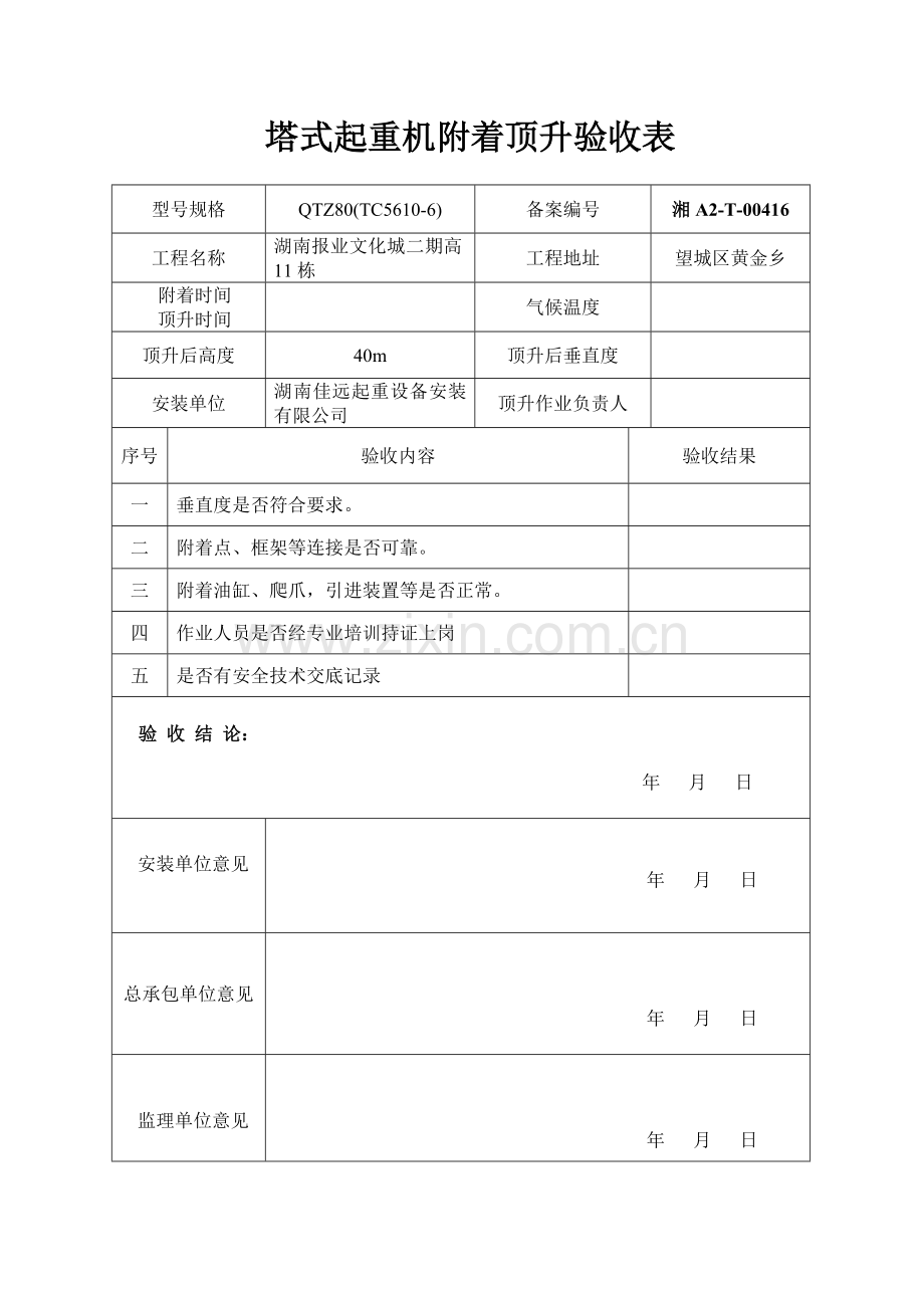 塔式起重机附着顶升验收表.doc_第3页