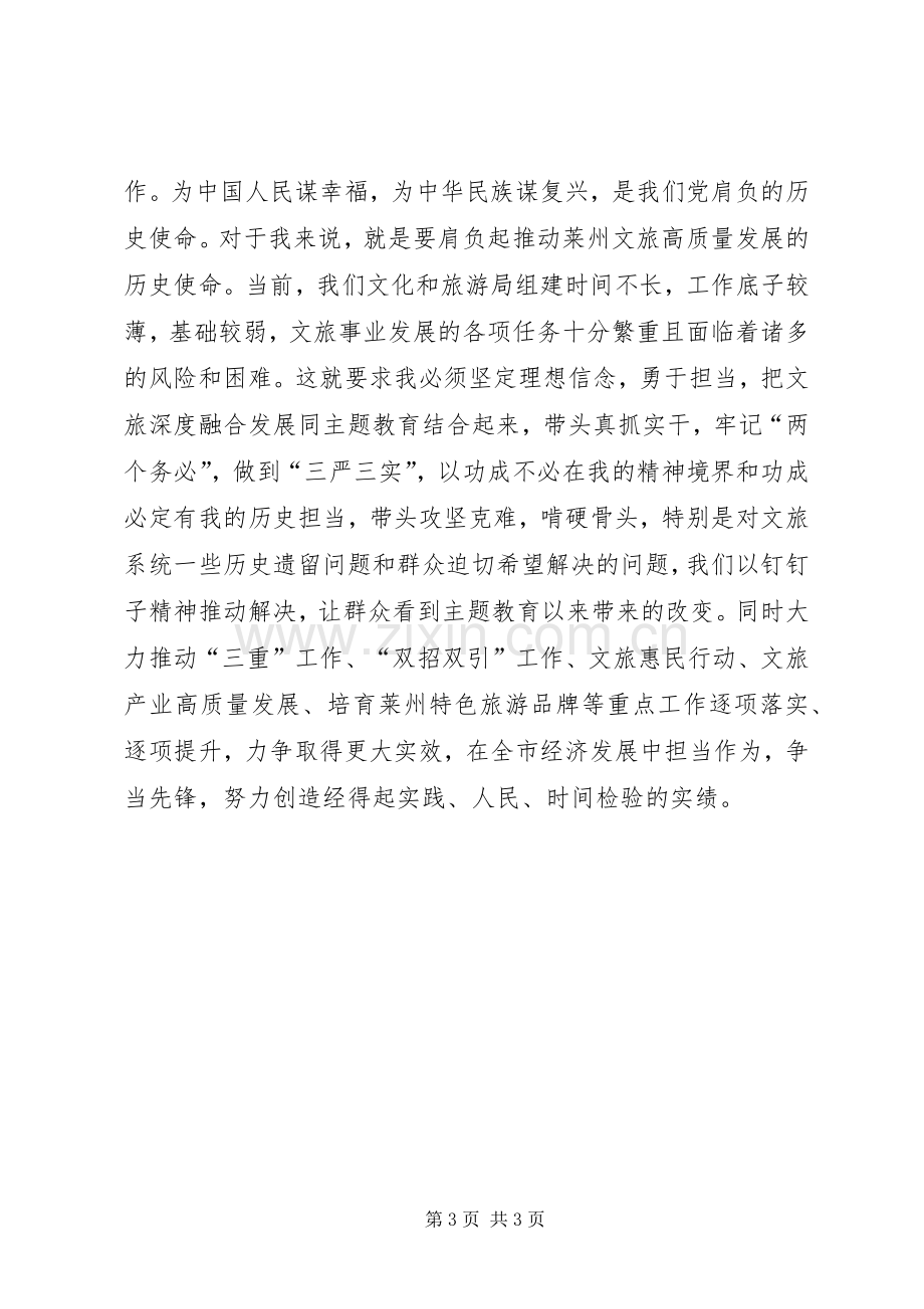 坚定理想信念勇于担当作为心得体会发言稿.docx_第3页