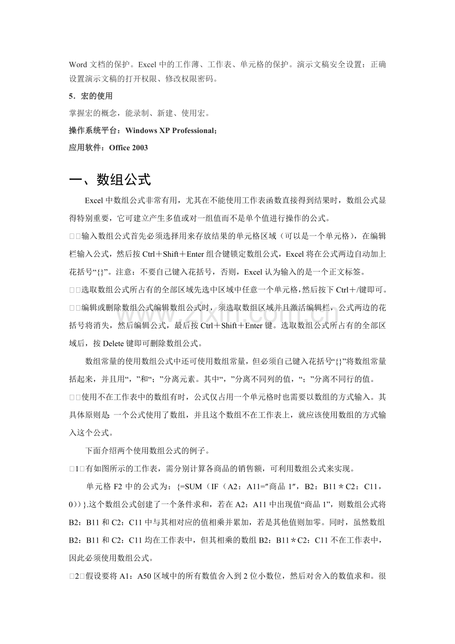 浙江省计算机二级办公软件高级应用技术考试大纲.doc_第3页