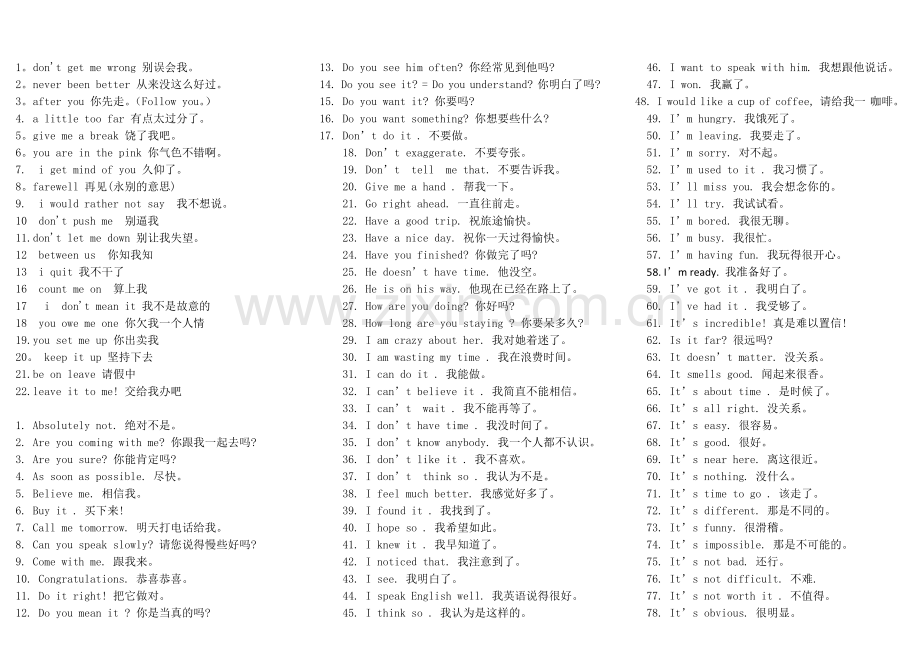 办公室高频口语汇总.doc_第1页