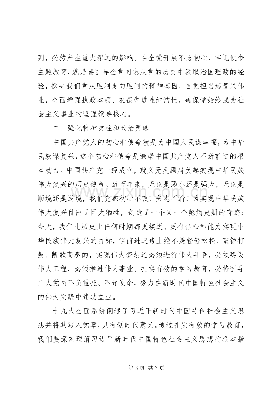 20XX年不忘初心牢记使命心得体会两篇.docx_第3页