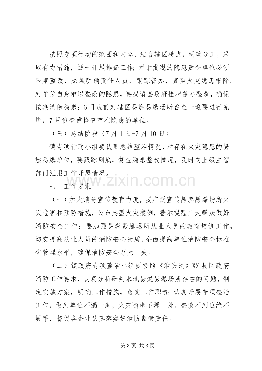 易燃易爆场所消防安全整治实施方案.docx_第3页