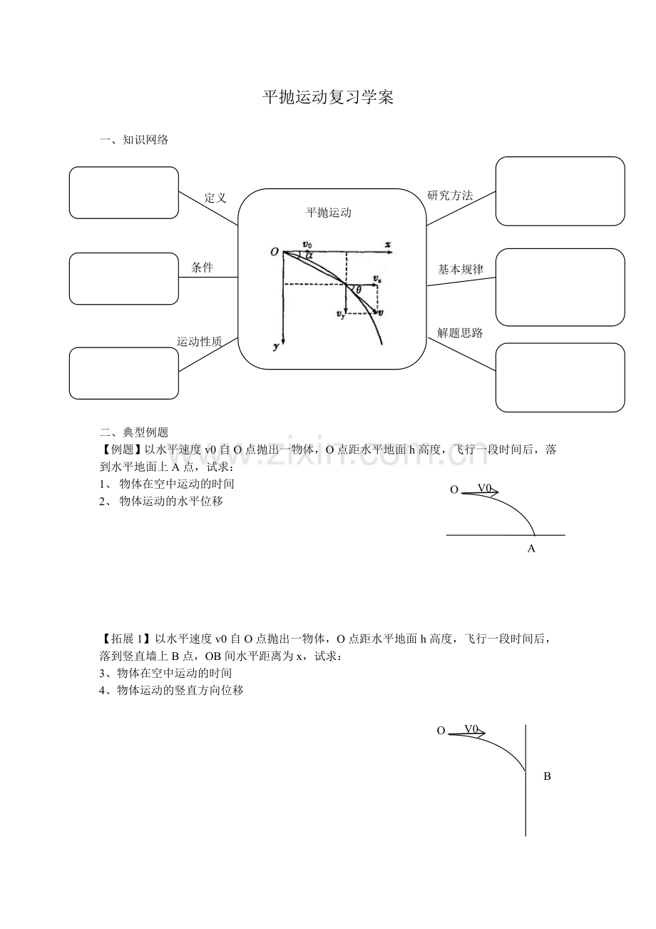 平抛运动复习学案.doc_第1页