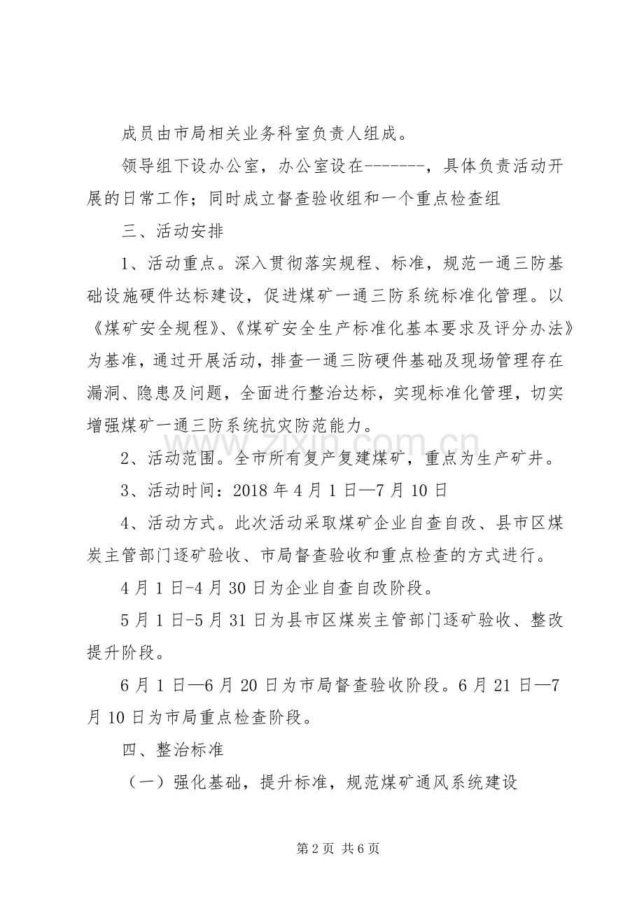 煤矿一通三防整治达标百日攻坚方案.docx_第2页