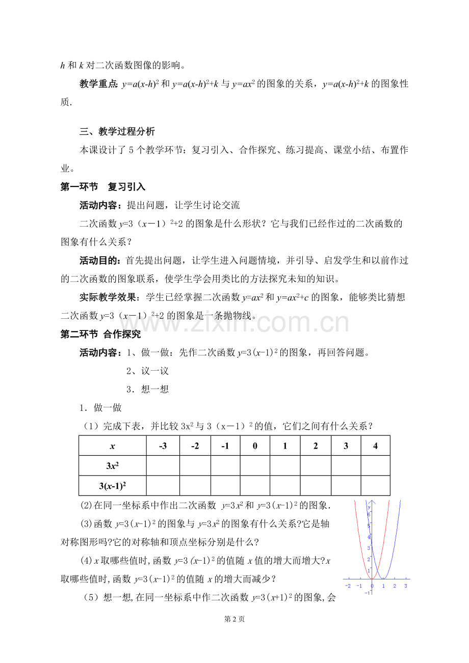 《二次函数图象(1)》教学设计.doc_第2页