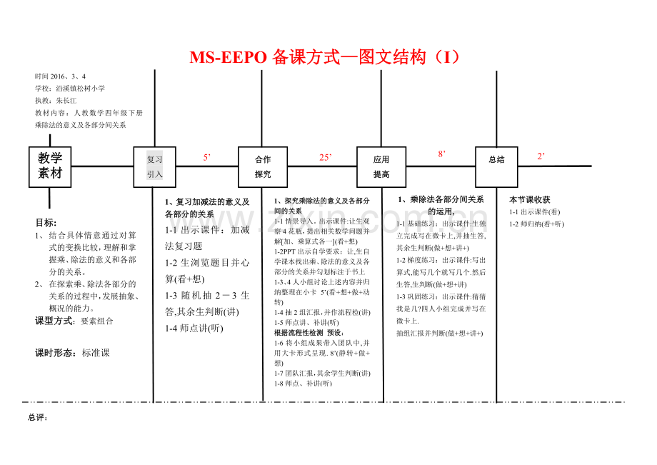 小学人教四年级数学乘除法的意义及各部分间关系.doc_第1页