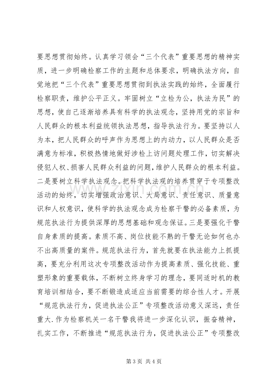 “规范执法行为,促进执法公正”专项整改活动心得体会.docx_第3页