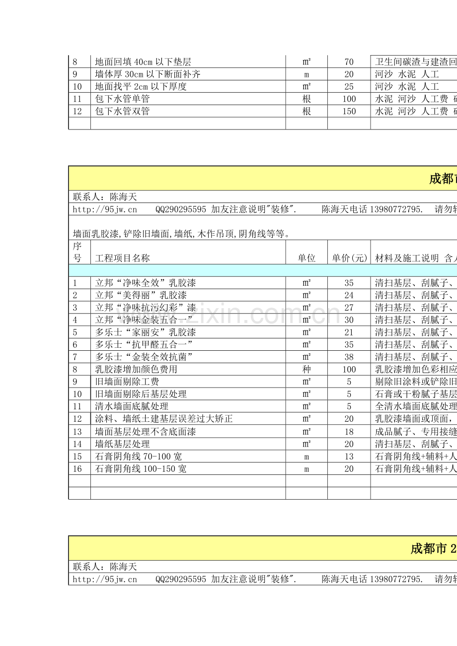 成都市2011年装修报价表.doc_第2页