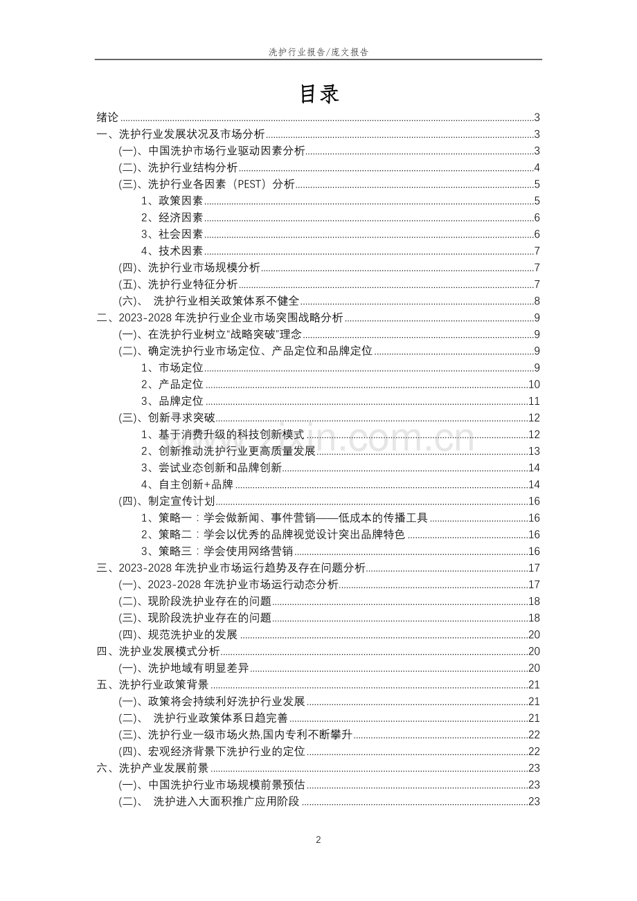 2023年洗护行业分析报告及未来五至十年行业发展报告.doc_第2页