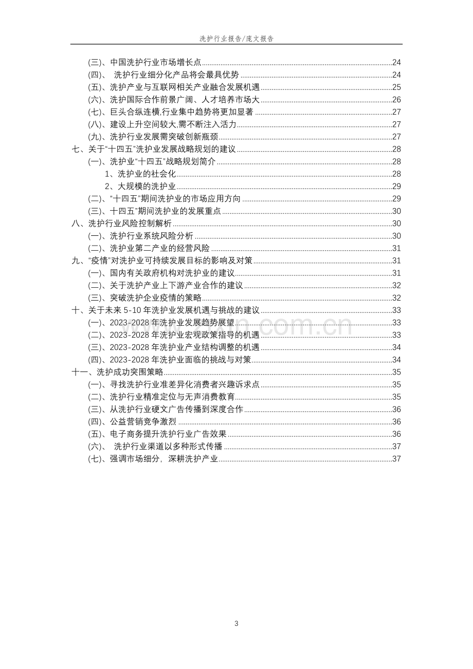 2023年洗护行业分析报告及未来五至十年行业发展报告.doc_第3页