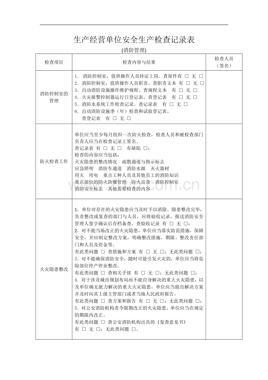 施工现场消防检查记录表.docx_第2页