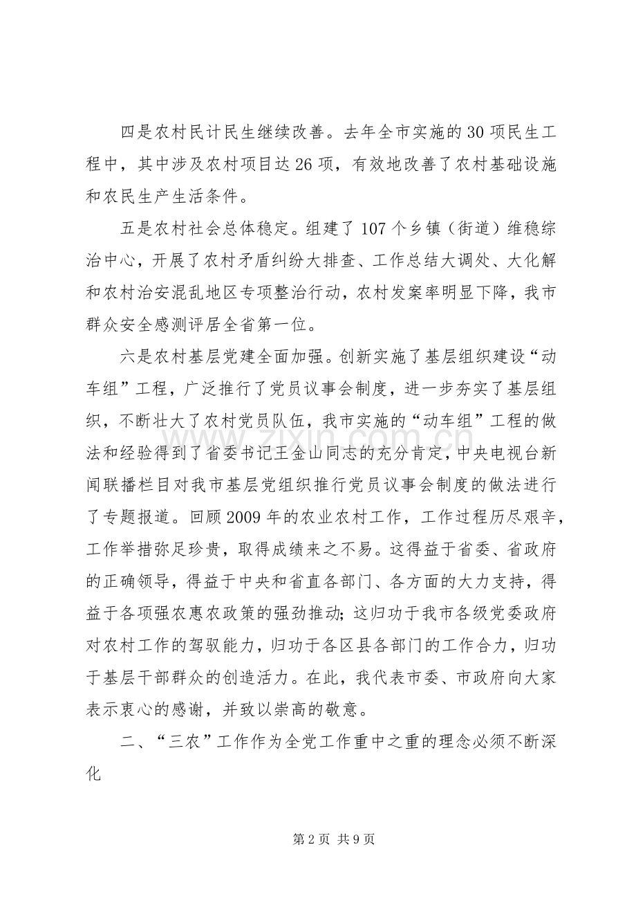 常务副市长在全市三农工作会议上的讲话.docx_第2页