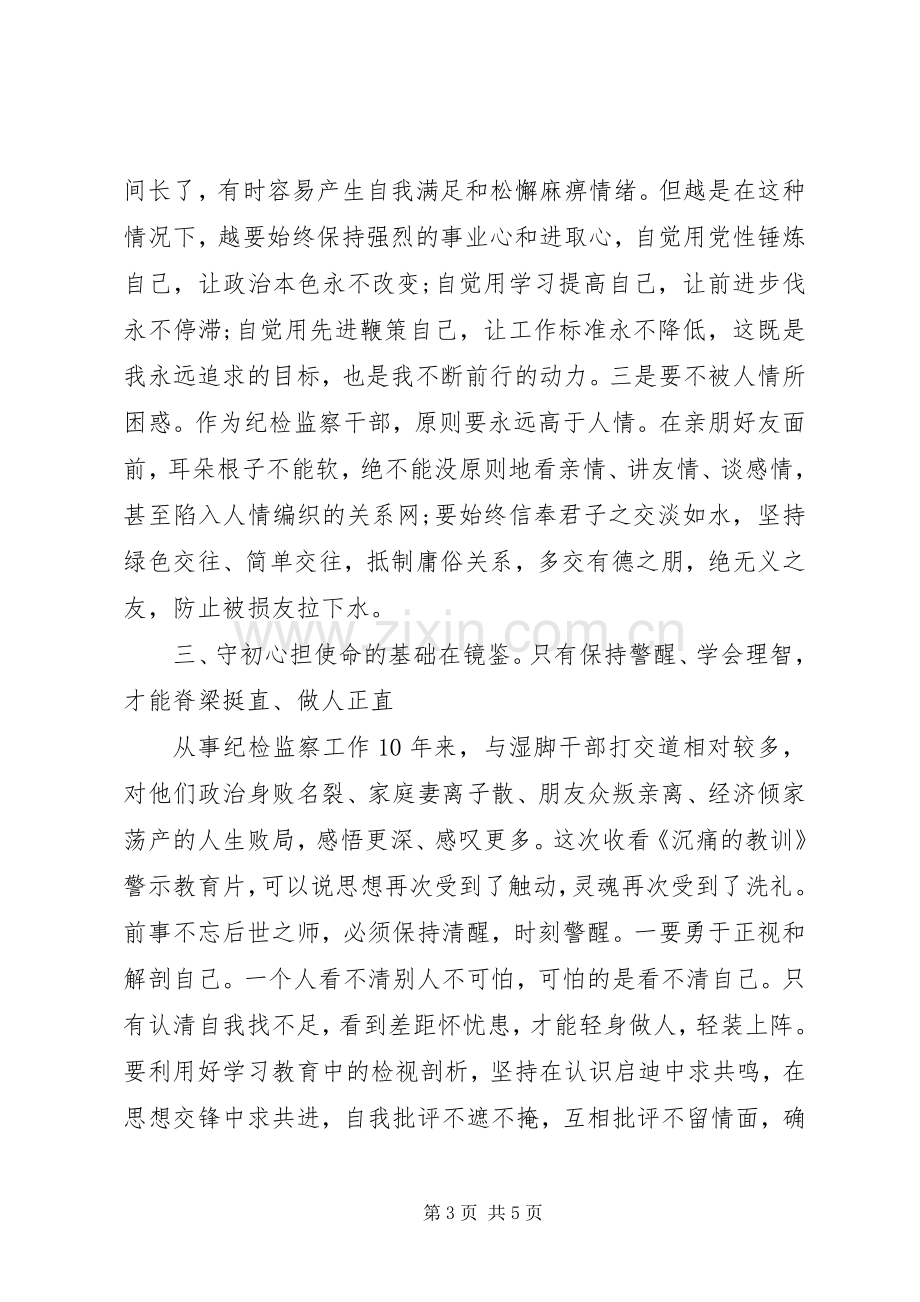 纪检监察干部守初心担使命主题教育心得体会.docx_第3页