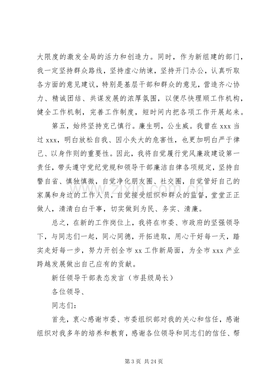 新任领导干部表态发言材料汇编16篇.docx_第3页