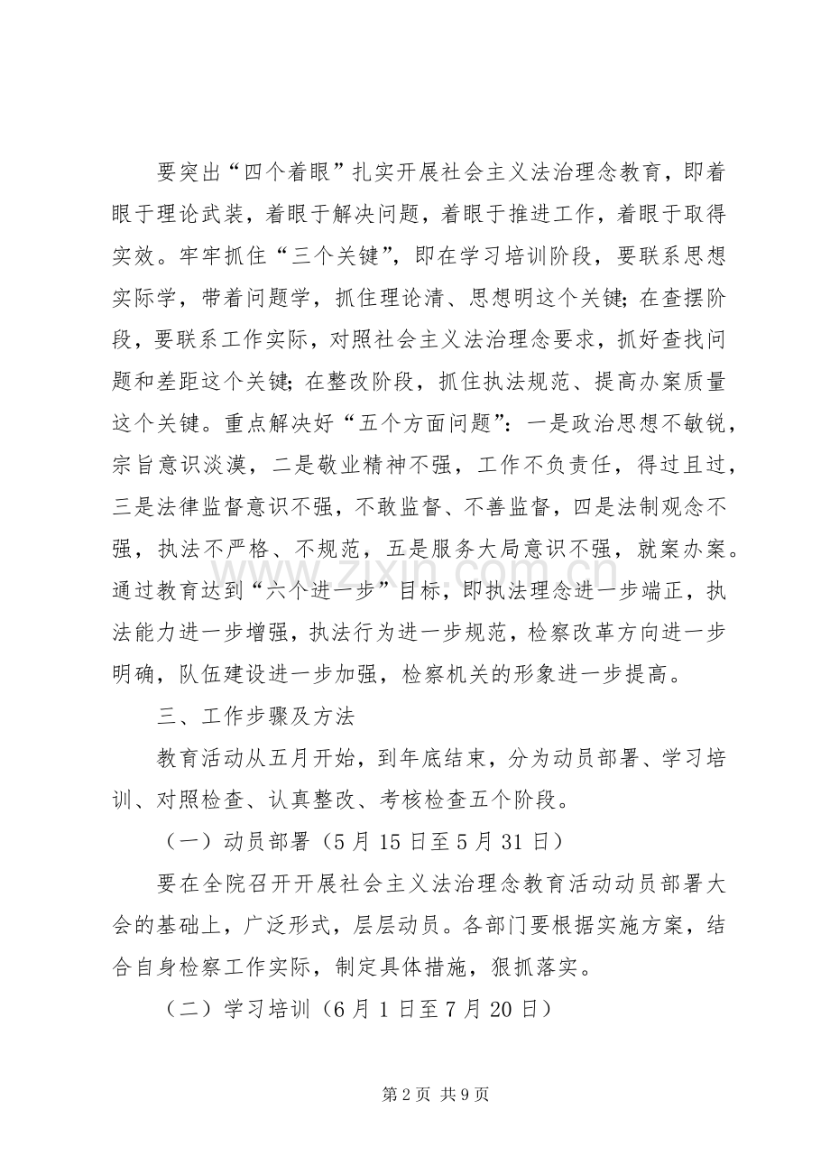 检察院社会主义法治理念教育活动实施方案.docx_第2页