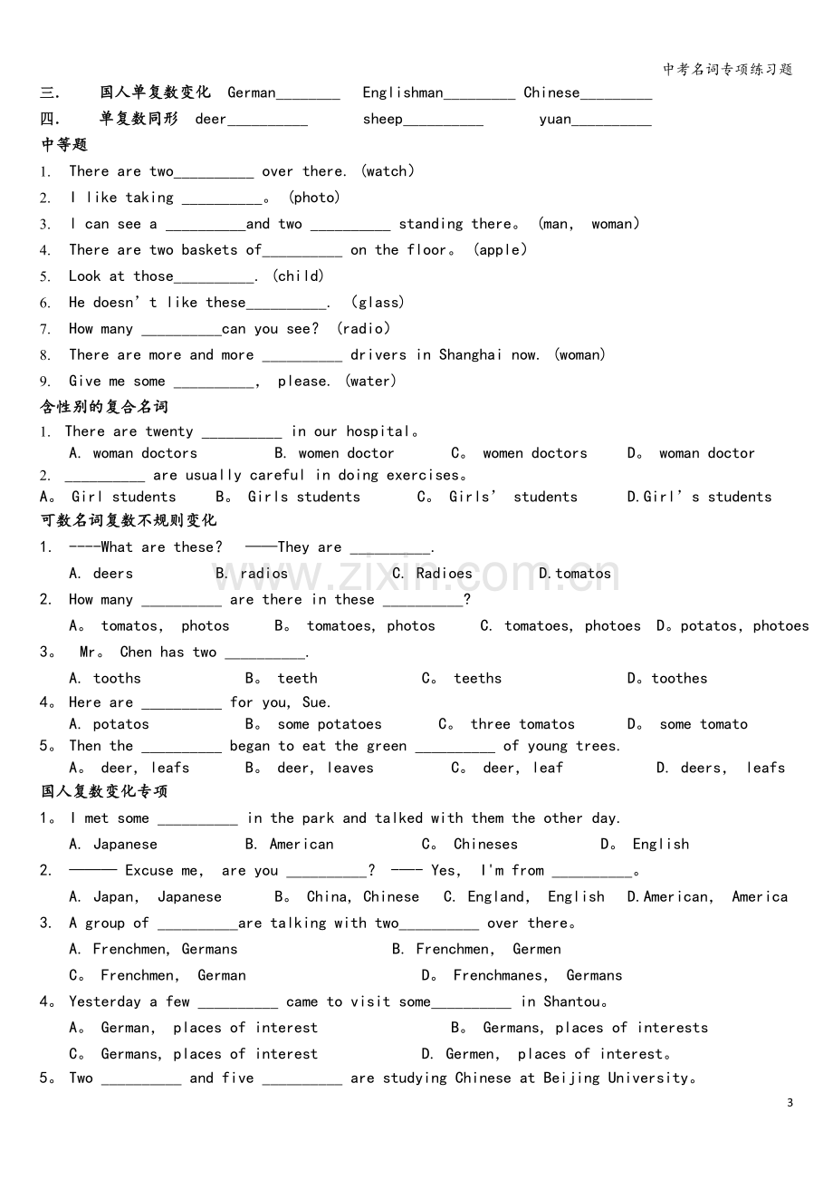 中考名词专项练习题.doc_第3页