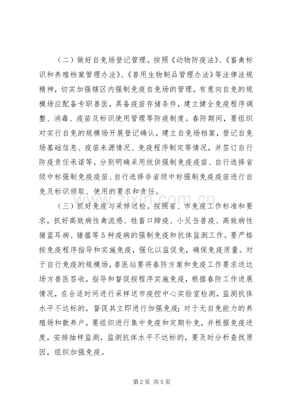 重大动物疫病春季防疫行动实施方案.docx_第2页