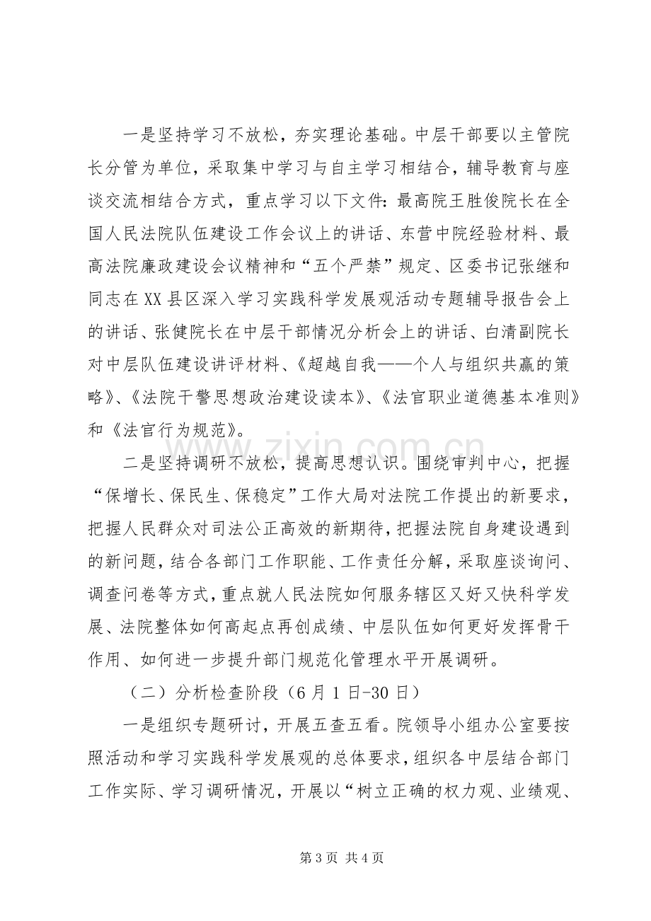 法院中层干部“解放思想、开拓创新”主题活动实践实施方案 .docx_第3页