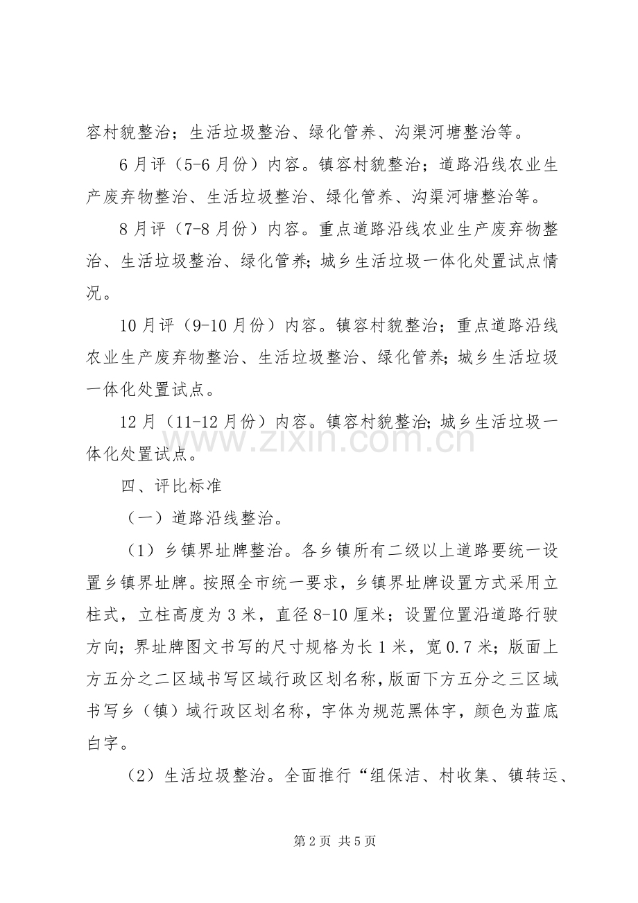 村镇环保整顿评选活动实施方案.docx_第2页