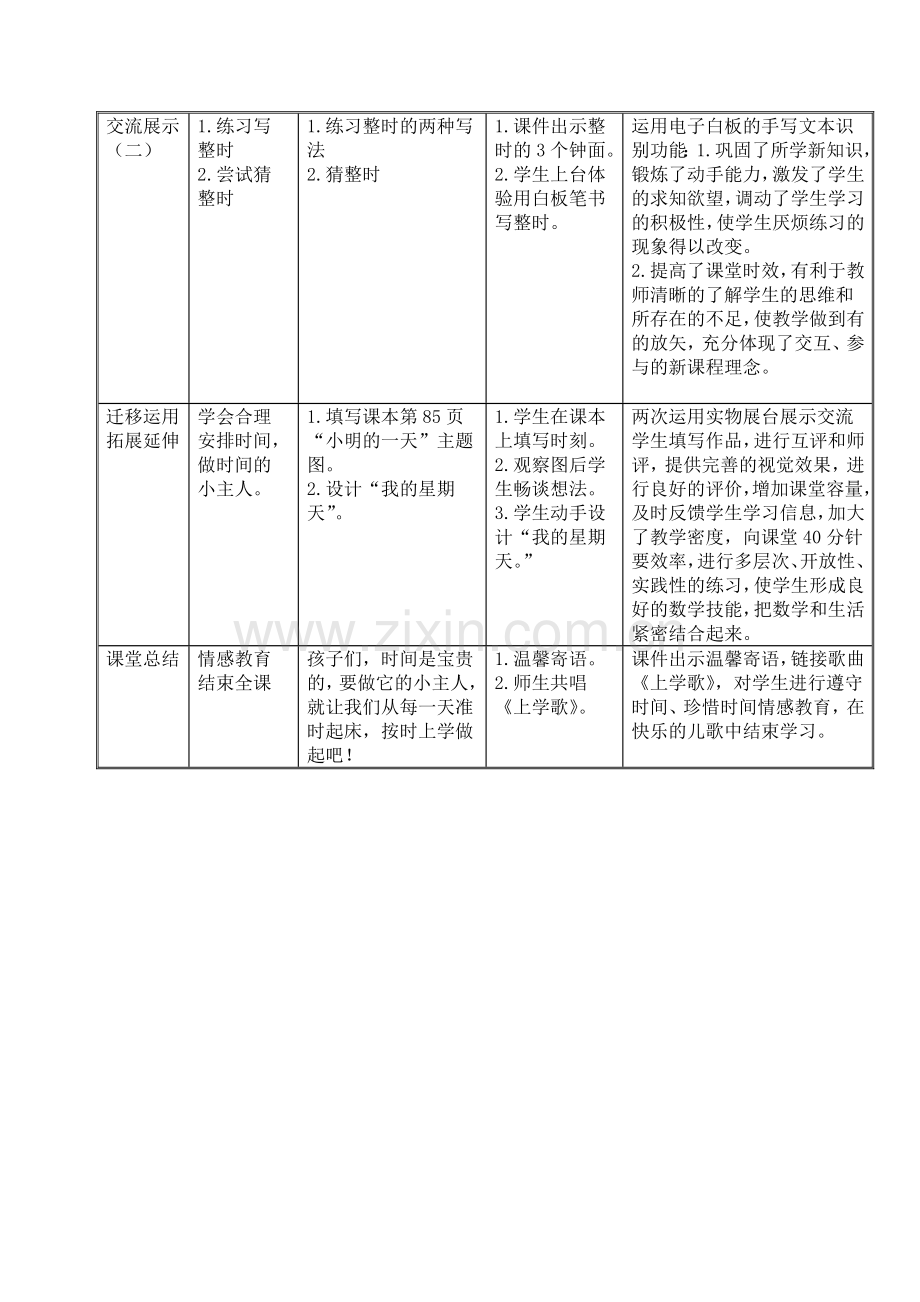 小学数学人教2011课标版一年级《认识钟表》教学设计-(4).doc_第3页