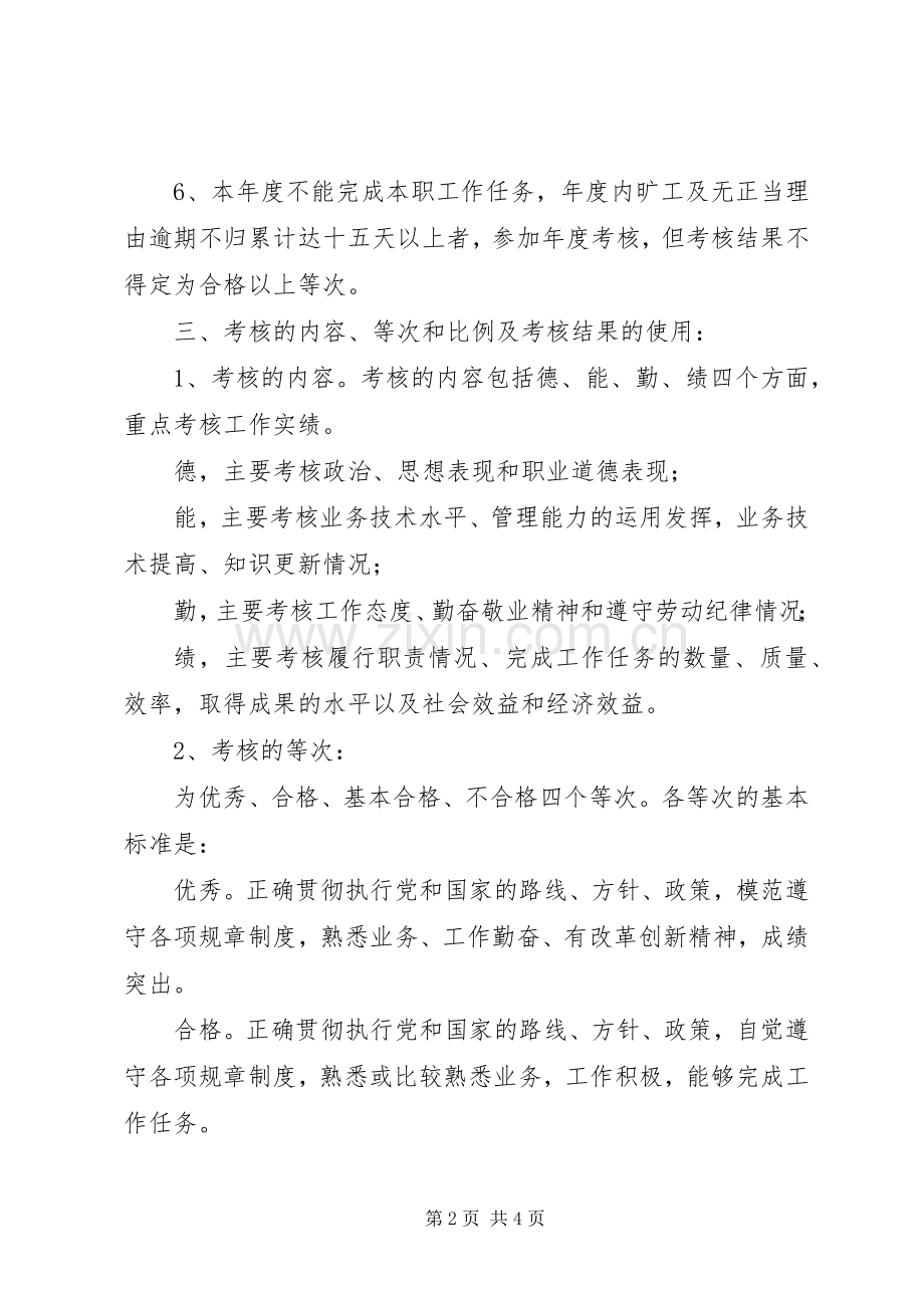 医院职工考核指导实施方案.docx_第2页