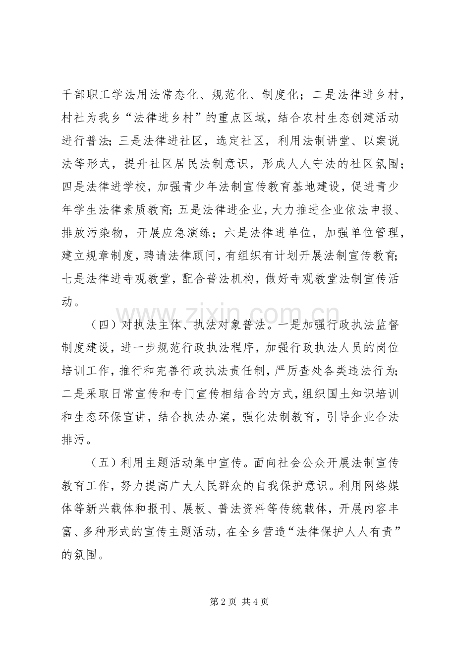 XX年度六五普法工作实施方案.docx_第2页