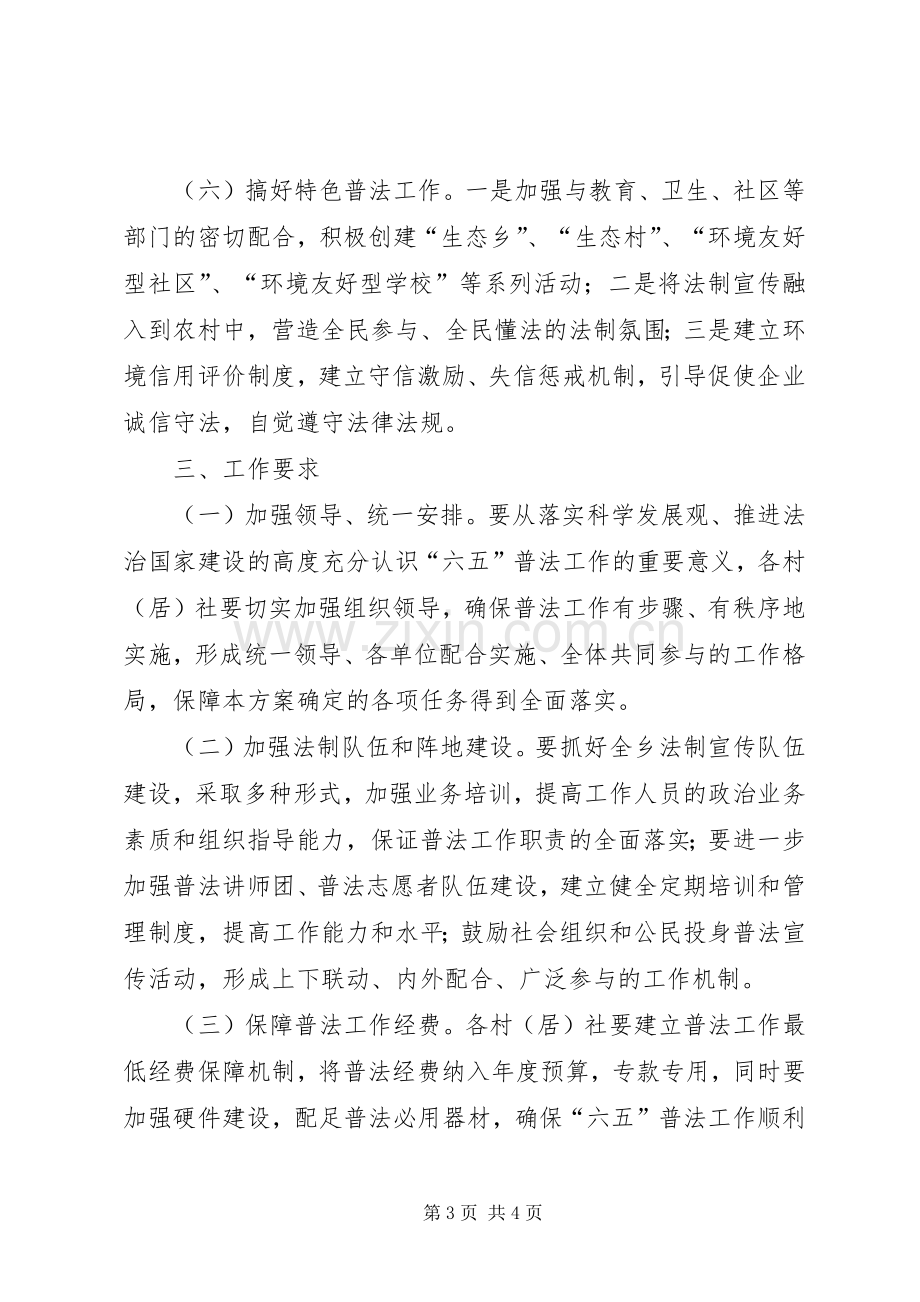 XX年度六五普法工作实施方案.docx_第3页