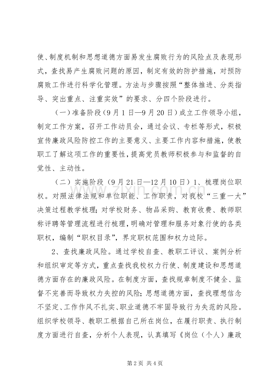 小学廉政风险防控方案.docx_第2页