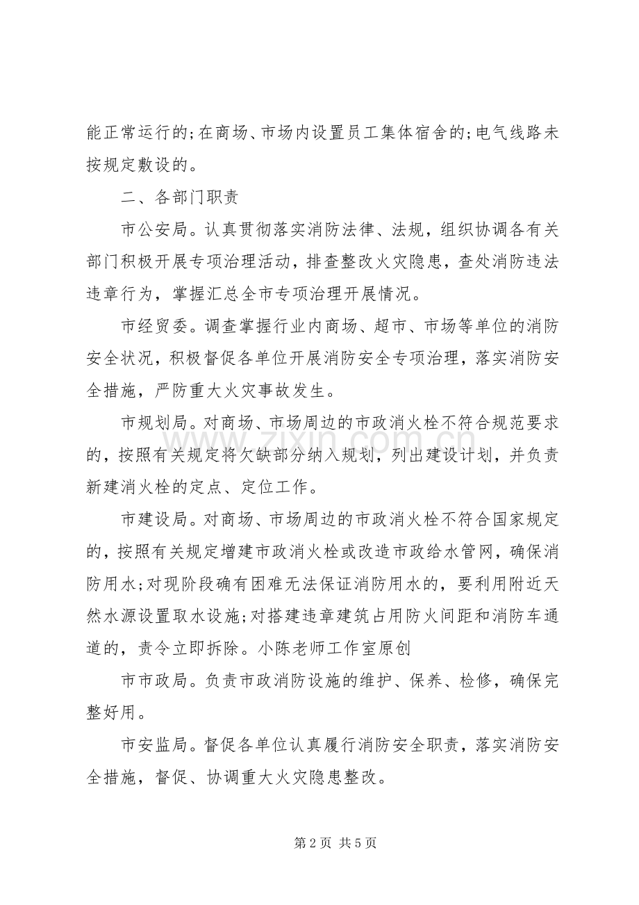 全市商场市场消防安全专项治理活动方案.docx_第2页