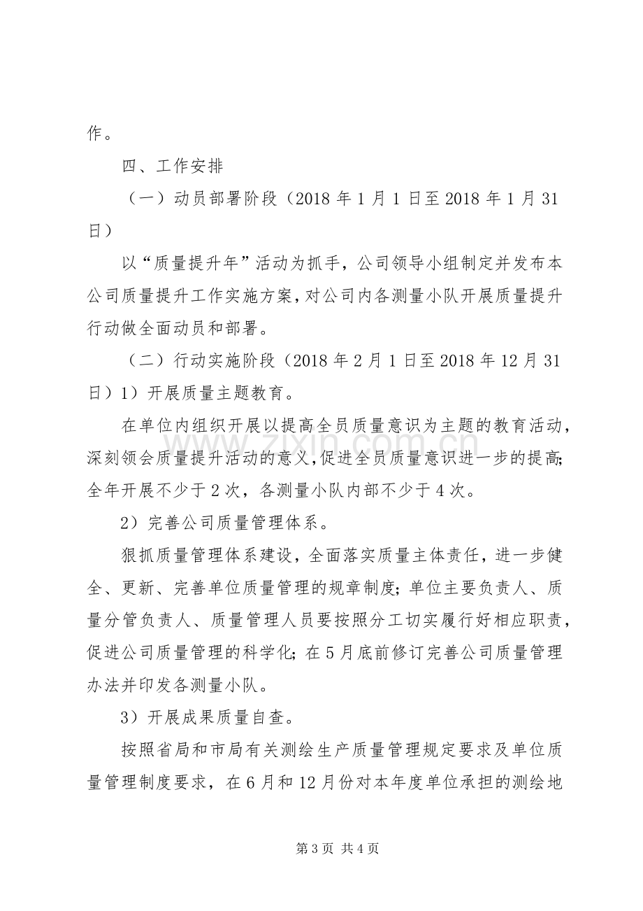 XX年度质量提升年行动工作实施方案.docx_第3页