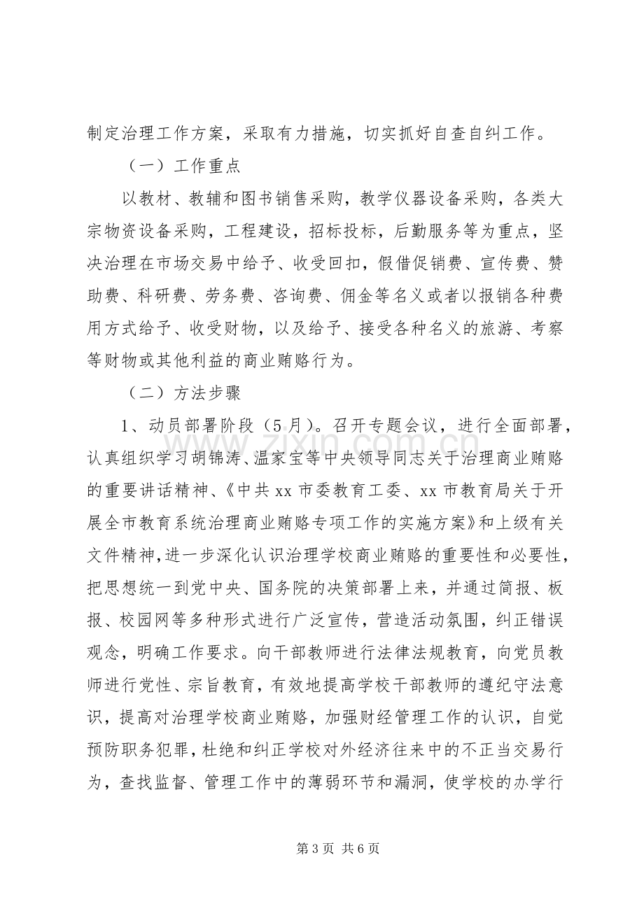 学校反商业贿赂方案 .docx_第3页