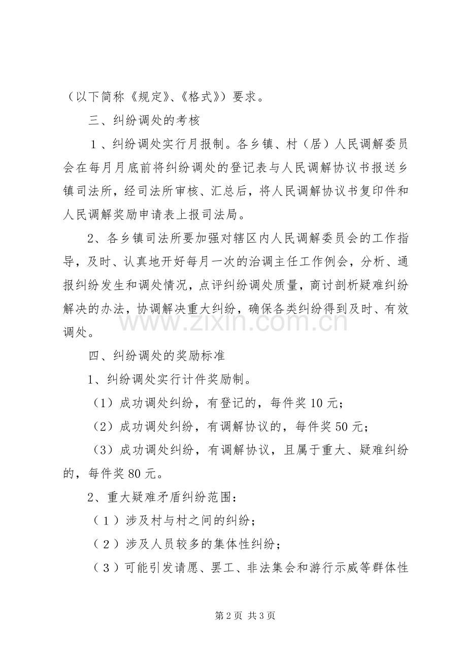 人民调解委员会调处矛盾纠纷奖励实施方案.docx_第2页