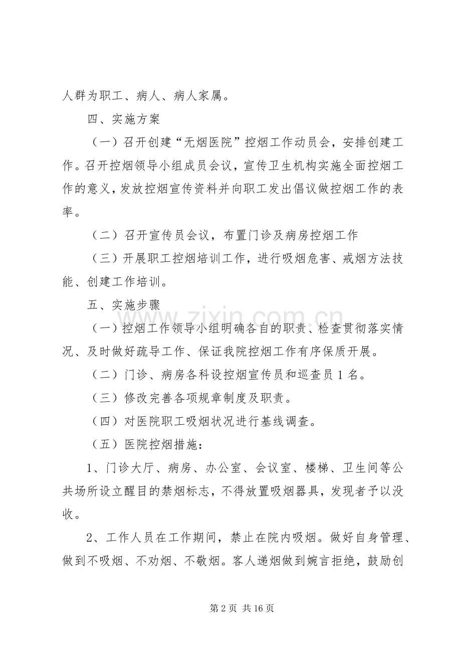 医院控烟工作实施方案.docx_第2页