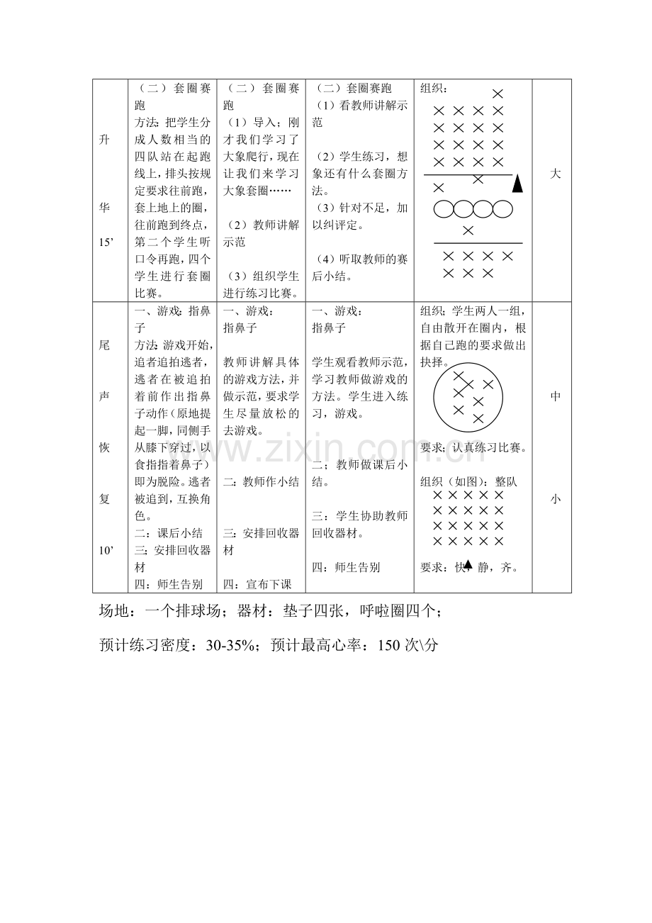 二年级体育教案(可爱的小象).doc_第3页