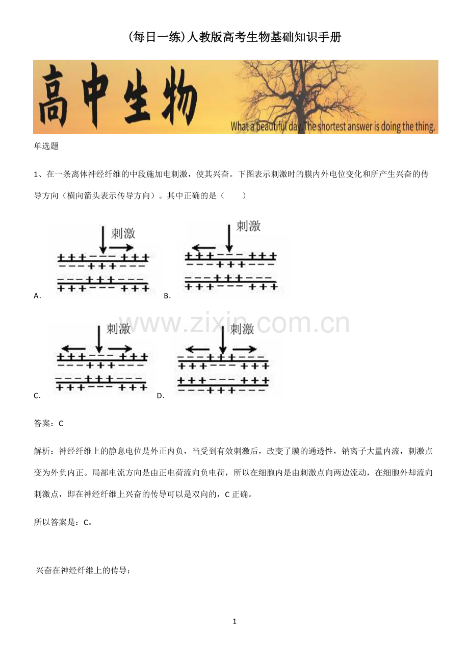 人教版高考生物基础知识手册.pdf_第1页